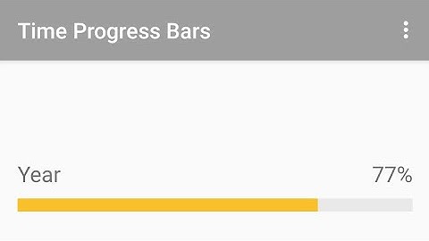 2021 is 77% complete! Time Progress Bars app for Android