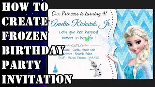 How To Create Frozen Birthday Party Invitations screenshot 4