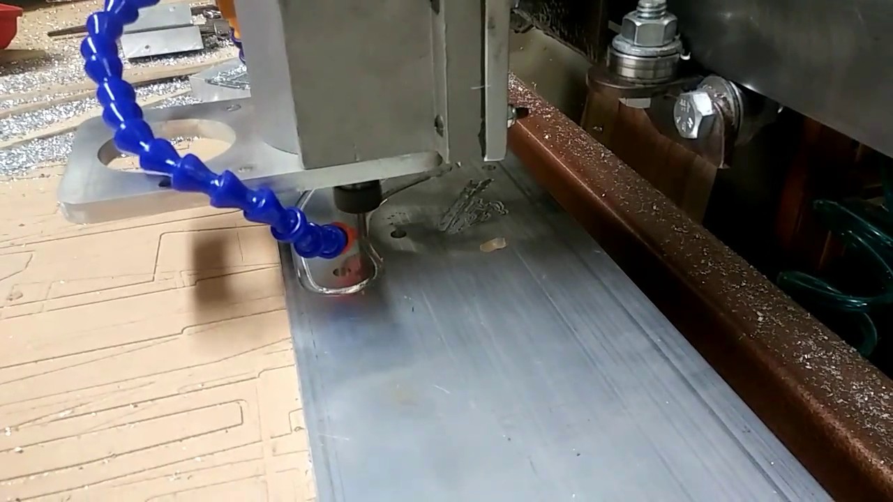 Cnc router brackets aluminum. - YouTube