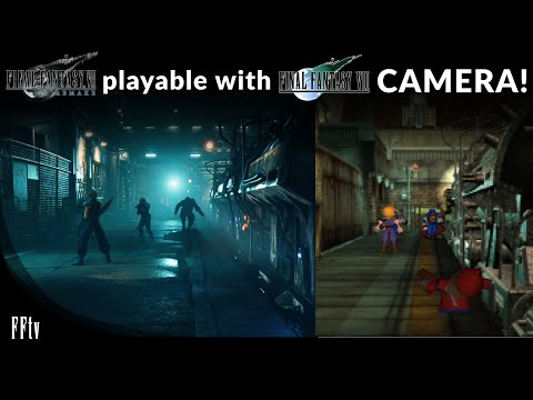 Final Fantasy VII Remake with Classic PS1 Camera