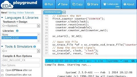 Run C++ and SystemC in Your Web Browser