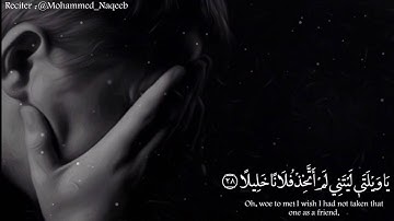 القارئ محمد النقيب يا ليتني لم اتخذ فلانا خليلا