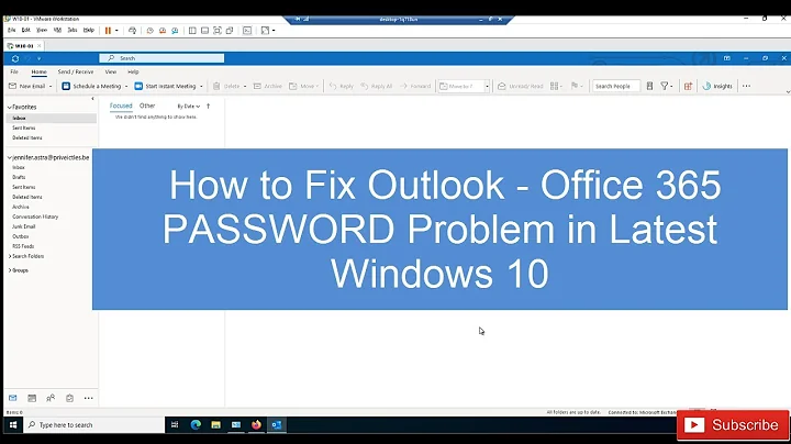 How to Fix Outlook - Office 365 PASSWORD Problem in Latest Windows 10 | Solve Outlook pwd problem