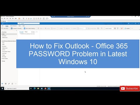 How to Fix Outlook - Office 365 PASSWORD Problem in Latest Windows 10 | Solve Outlook pwd problem