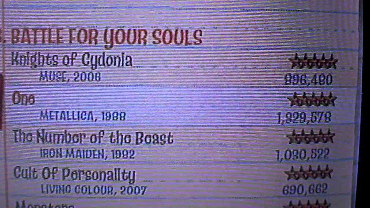 Guitar hero 3 coop setlist scroll all gold main setlist D first place