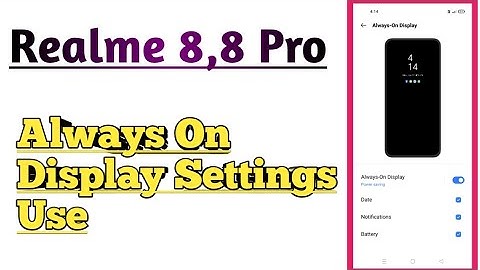Realme 8,8 Pro || Enable Always On Display Feature And Use