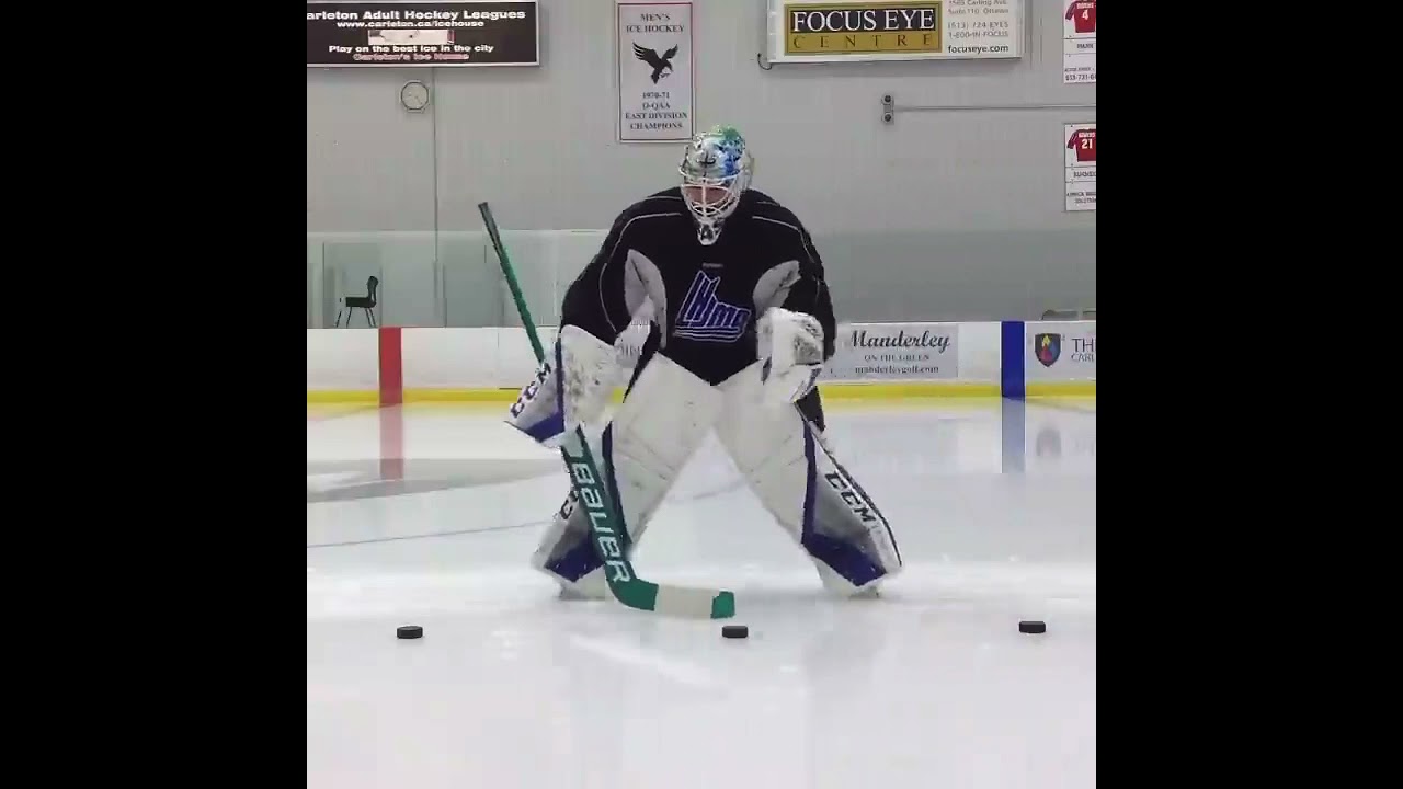 Simple Shuffle Hockey Goalie Drill shorts YouTube