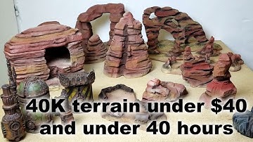 warhammer 40K - making desert rocks terrain part 2
