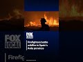 Firefighters battled a wildfire raging in Spain's Avila province overnight