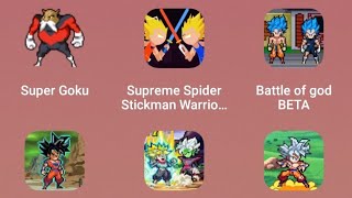 Battle of god Beta,Super Goku,Supreme Spider Stickman Warriors,Z Warriors,Legendary Future screenshot 2