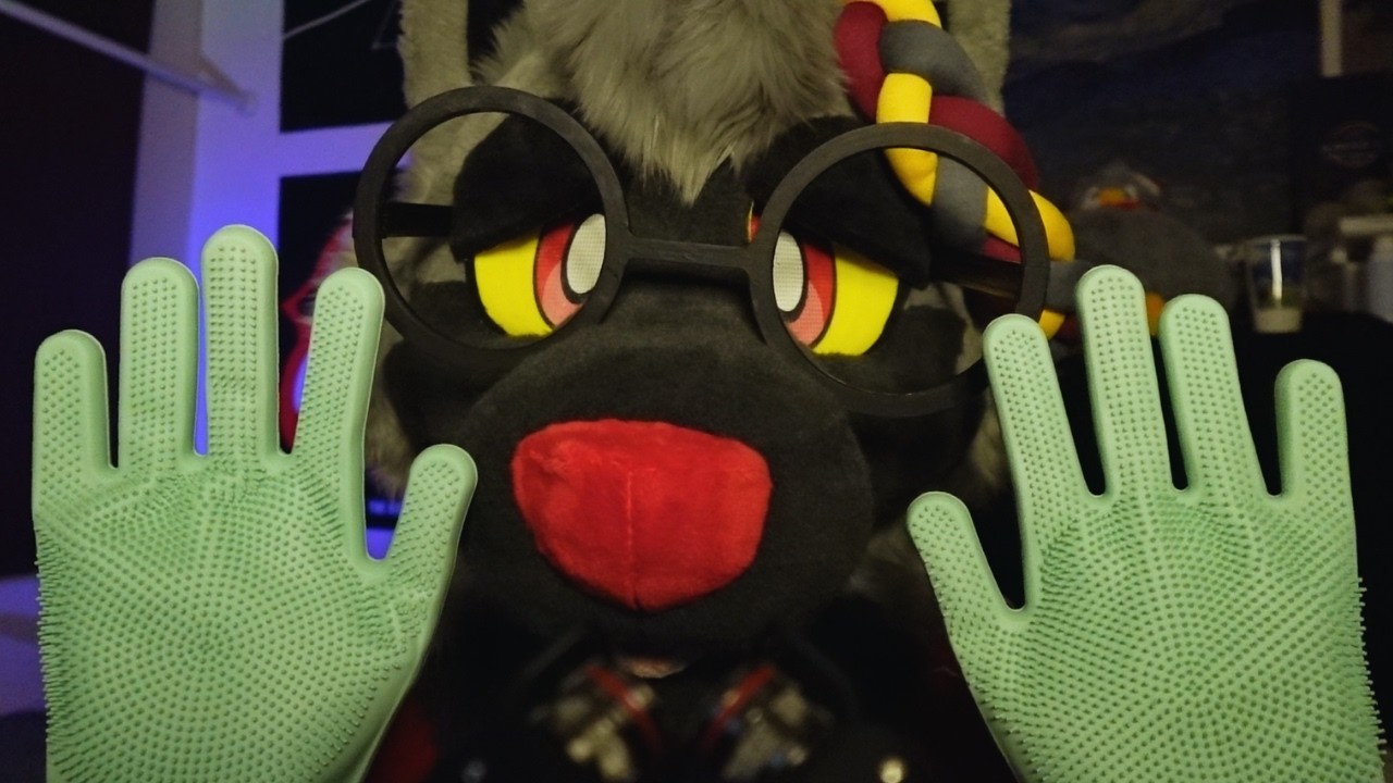 [Furry ASMR] Rubber Glove Sounds & Soft Rambling 🧤 | Sleep Aid