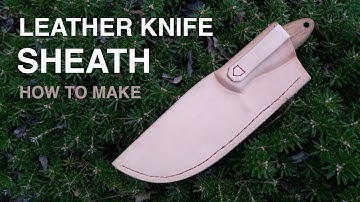Making A Leather Knife Sheath for a small knife // Leatherworks // My Cellar Workshop