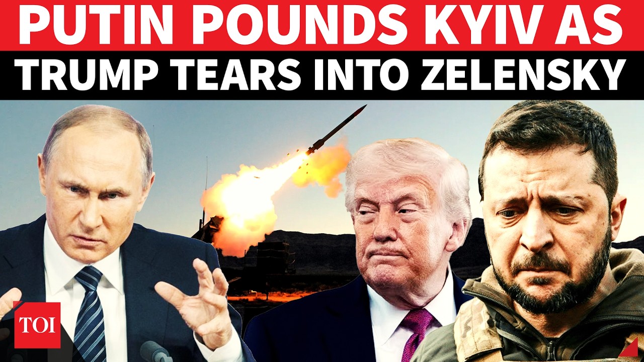 Putin Missiles Bombard Zelensky's Kyiv HQ As U.S. Dumps Ukraine, Embraces Russia | Watch
