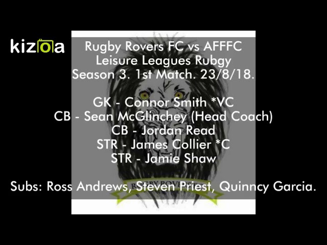 Rugby Rovers FC 3-2 AFFFC. Season 3. Post-Match Interview with new Head Coach Sean McGlinchey. class=