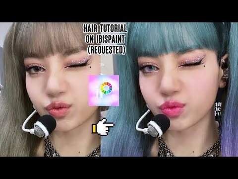 Tutorial on how to change hair color in IbisPaint ❤️ ft. Lisa❤️ #fyp #tutorial #blink