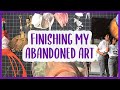 FINISHING MY ABANDONED ART | Surreal analog collage artist