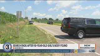 Body of missing 10-year-old Baraboo girl found