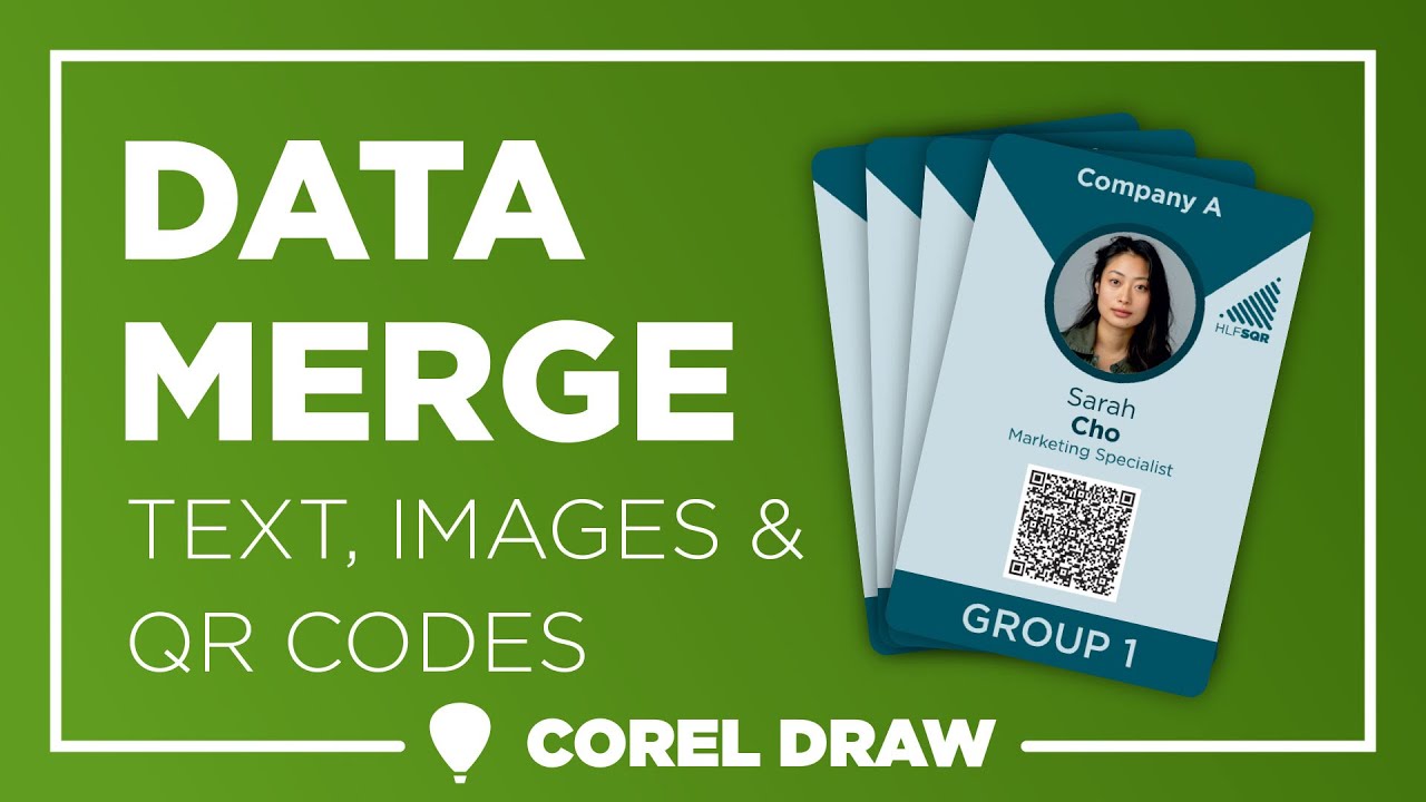 DataMerge QR codes and Images in CorelDraw
