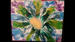 Acrylic Pour Painting – Dip Like Fiona w/ Paper Towel 1st Attempt