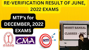 REVERIFICATION RESULT FOR CMA JUNE, 2022 EXAMS - MTP