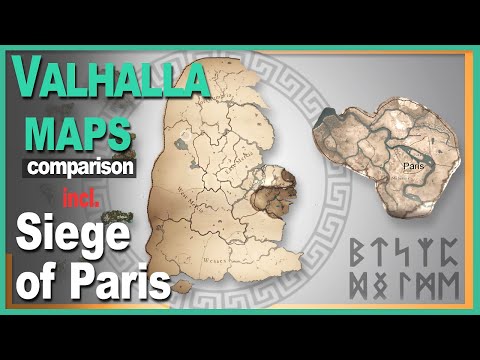 AC Valhalla Siege of Paris Map SIZE comparison