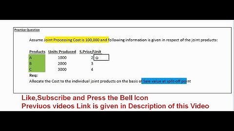 Allocation under Sale Value at Split off Point Basis|Hypothetical Sale Value at Split-off Point CMA