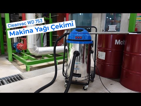 Islak Kuru Özellikli Üç Motorlu Sanayi Tipi Süpürge Cleanvac WD-753 video 2