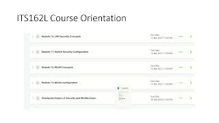ITS162L Course orientation