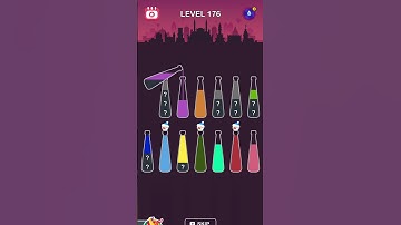 Water Short Level 176 Tutorial #games #gameguide #watercolorsort #gametutorial #gameplay #gaming