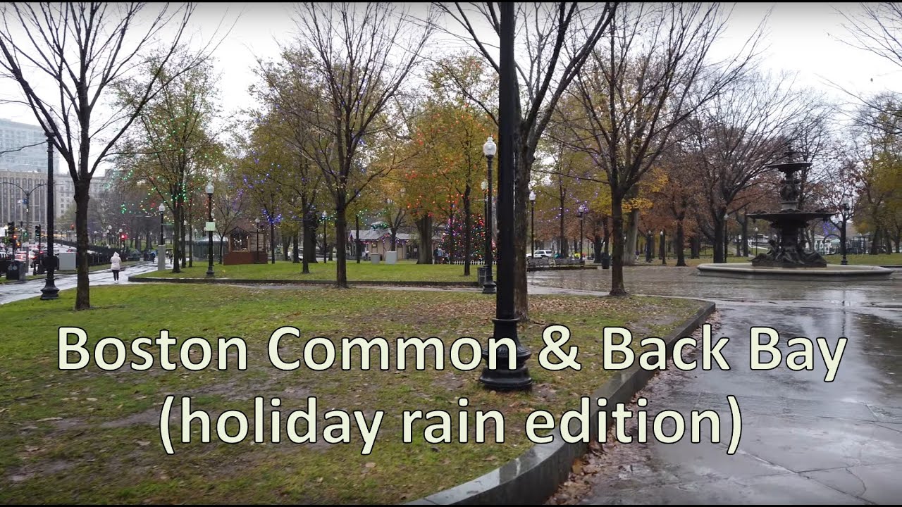 ☔🚶‍♂️ Rainy walk from Boston Common through Back Bay [4K]