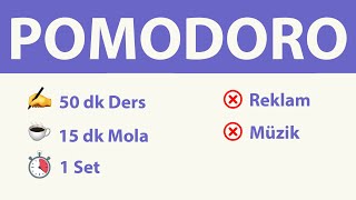 Pomodoro Tekniği - 50 Dk Ders 15 Dk Mola 1 Set - Reklamsız - Müziksiz
