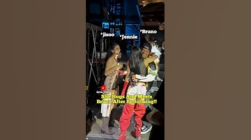 Jennie Meets Bruno At Backstage After Performance. #blackpink #블랙핑크 #jennie #lisa #rosé #jisoo