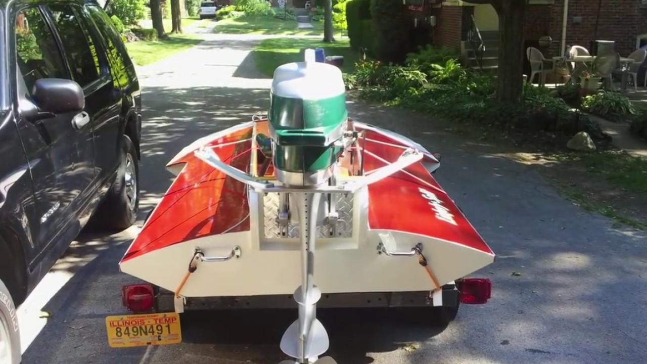 vintage hydro built from hal kelly boat plans powered by a