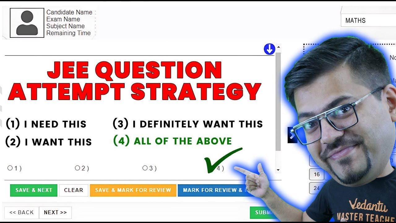 JEE Main 2024 Maths: Question Attempt Strategy | Harsh Sir | Vedantu ...