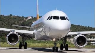 Skiathos - Sunclass A321 - 7 years old from / to Stockholm - full video - landing an take off