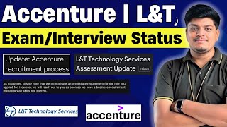 🔥Accenture No Immediate Requirement, Congrats, Rejection Mail | L&T GET 2024 Exam Result Updates