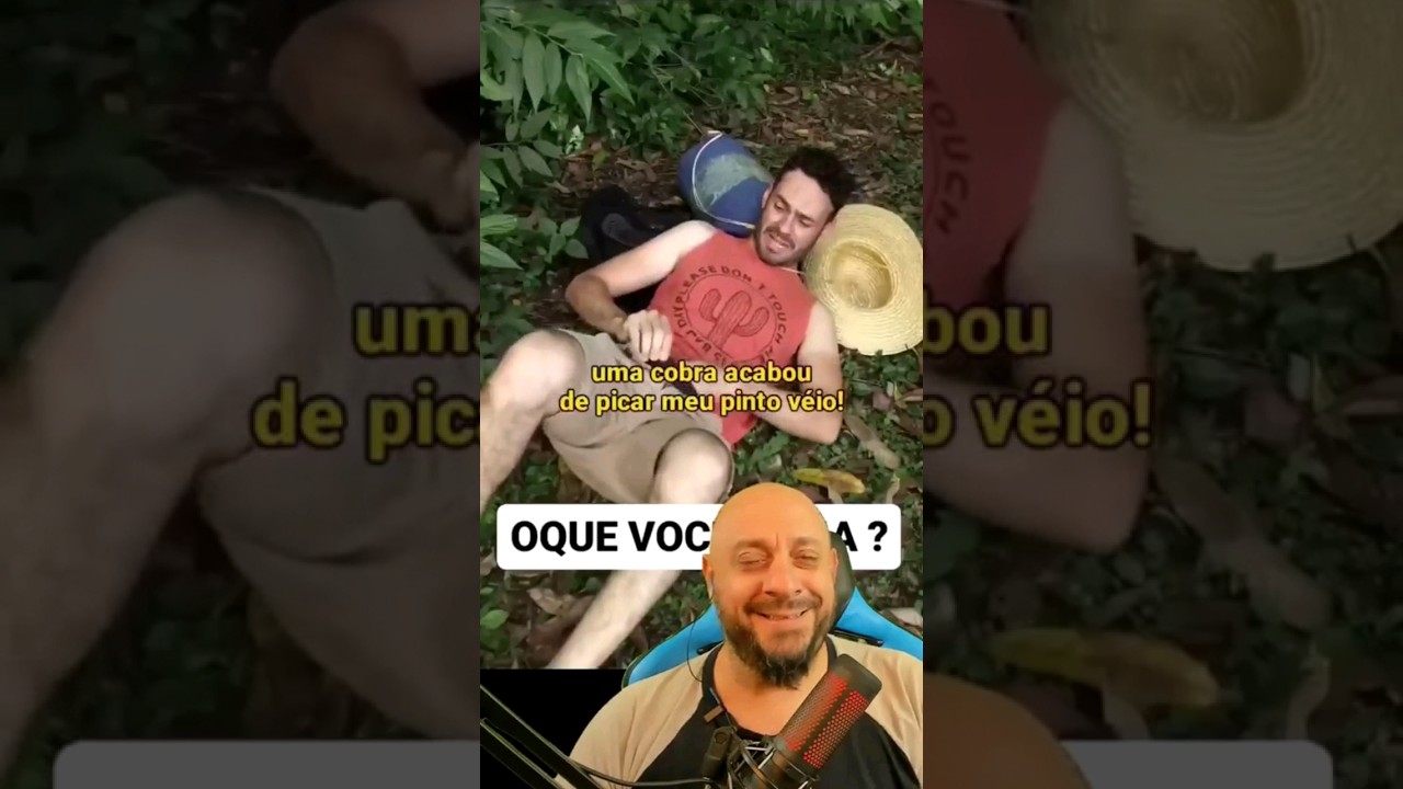 Cobra picou “pinto” do amigo, HUMOR. Vídeo de humor e piada