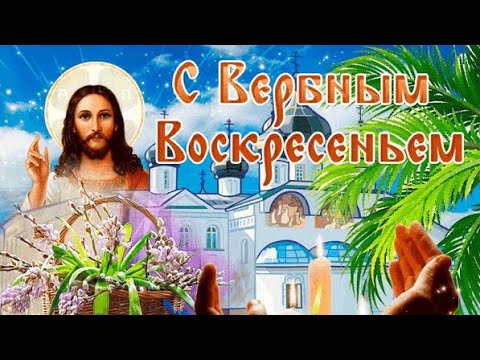 Красивое поздравление с Вербным Воскресеньем! Вербное Воскресенье 17 апреля 2022 г.