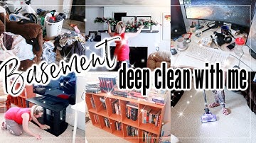 BASEMENT DEEP CLEAN, ORGANIZE AND DECLUTTER! SPRING CLEANING MOTIVATION | EXTREME CLEAN WITH ME 2022