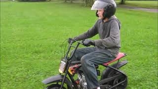 Driving A Mini Bike Through Puddles!