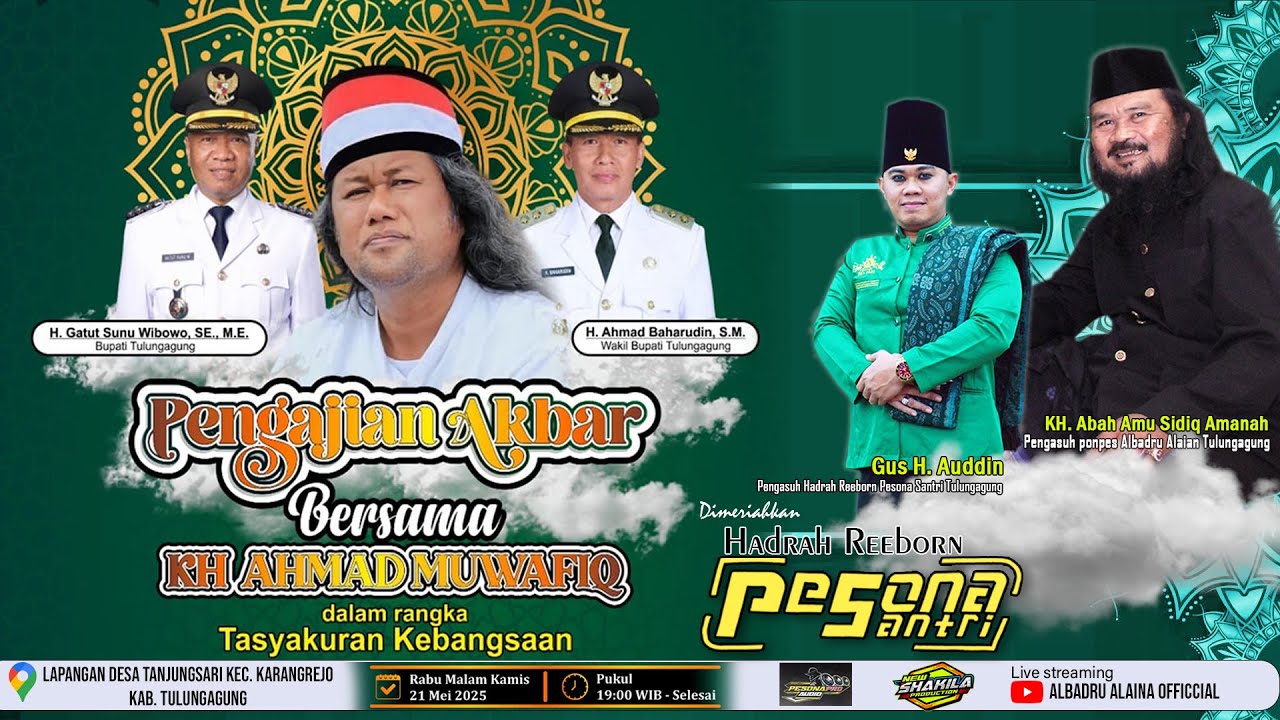 GUS MUWAFIQ bersama Hadrah PESONA SANTRI di lapangan tanjungsari Karangrejo TA