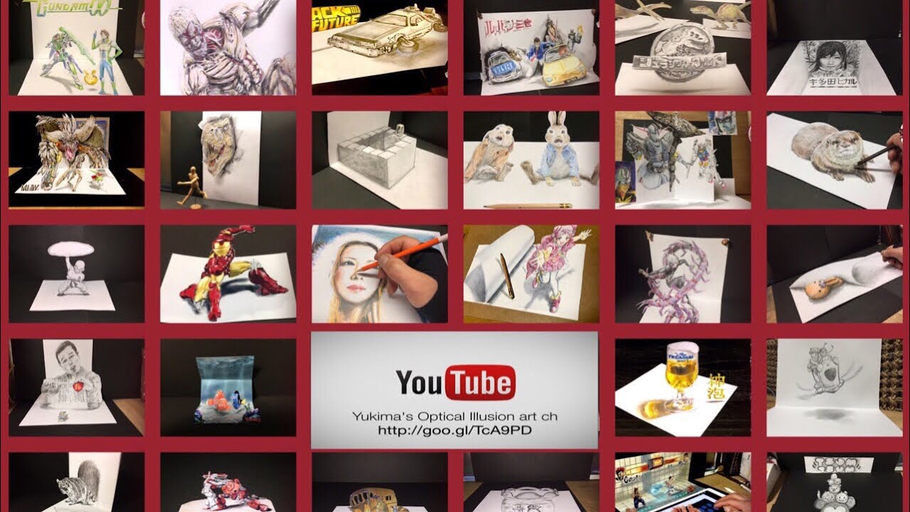 Yukima's Drawing channel Challenge to Draw 3D Art with iPad Pro and