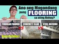 Anong magandang floor design tubular concrete slab steel decking types of flooring construction