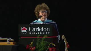 Eleanor Wachtel awarded degree Doctor of Literature (Carleton University, 150th Convocation)