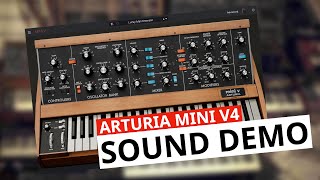 Arturia Mini V4 Sound Demo - Minimoog Update  - V Collection X