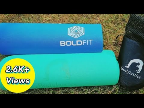 Best budget yoga mat comparison, Bodylastics vs Boldfit mat