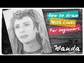 Drawing Wanda Maximoff - Drawing Avengers Characters - @Black Sketch Gallery