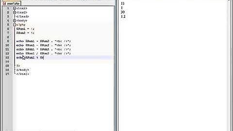 PHP Lesson 10   Arithmetic Operators, Incrementing and Decrementing Variables