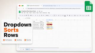 How to Move Rows Automatically by Dropdown in Google Sheets
