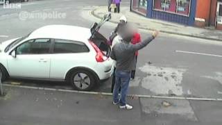 BBC News 22 December 2014 Coventry 'despicable' distraction theft caught on CCTV